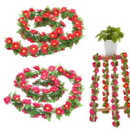 Beautiful Flower Garland Decoration for Wedding Arch, Cherry Blossom Decoration, Artificial Flower Tendrils, Privacy Screen, Outdoor, Artificial Flowers Garland - Perfect for Wedding, Outdoor and