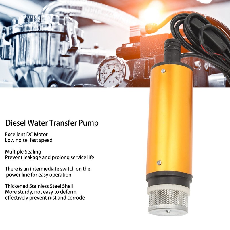 Diesel Water Transfer Pump 12L Flow 2m Lift 8500R Stainless