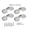 DOBOGA 4-Pack Hidden Hinges for Cabinet Doors Frameless, Concealed Cabinet