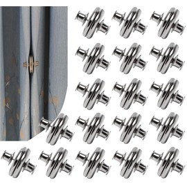 18 Pairs Curtain Magnets Closure, Magnetic Curtain Clips for Indoor Outdoor Curtains Prevent Light Leaking, Strong Curtain Weights Magnets for Pergola Patio Gazebo Cabana