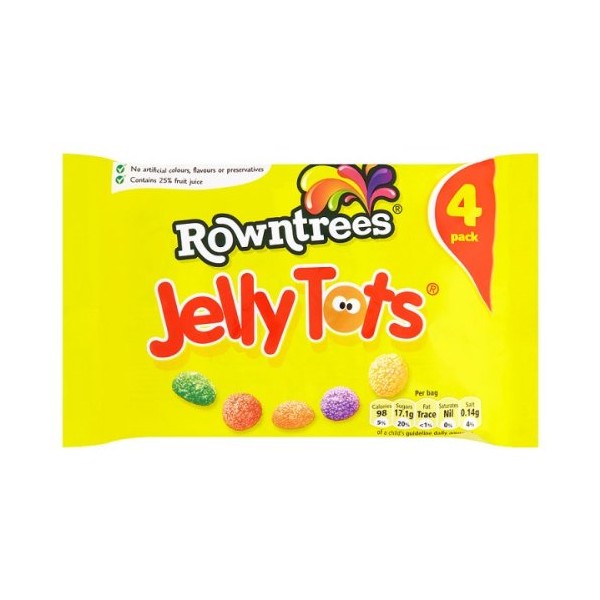 Rowntree's Jelly Tots Multipack 4 x 28g (Pack of 20)
