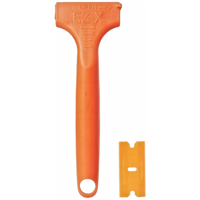MINISCRAPER 10 Plastic Double Edged Razor Blades and EZ X