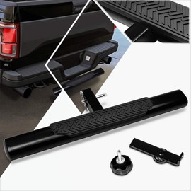 35x4 Inches Oval 2 Inches Receiver Mild Steel Trailer Towing Tailgate Hitch Step Bar Black