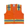 Safety Main Premium High Visibility Surveyor Vest Solid Front Mesh