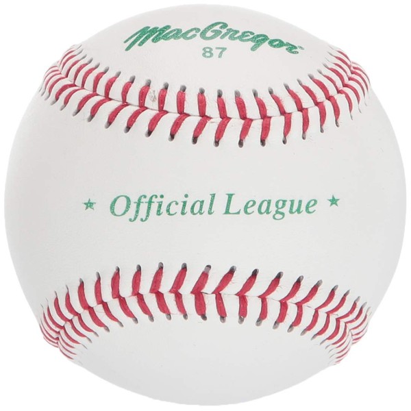 MacGregor 87 Official Split Baseball, Leather (One Dozen) , White Pearl