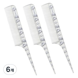Beauty Home Sanrio Characters Mini Tail Comb, 6 Pieces, Cinnamoroll Transparent / 뷰티홈 산리오캐릭터즈 미니 꼬리빗, 6개, 시나모롤 투명