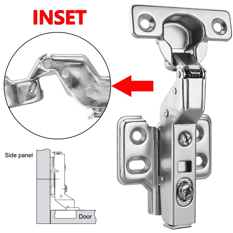 Luokim 2-Pack 26mm Small Cup Inset Soft Close Cabinet Hinges