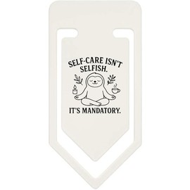 91mm 'Self-Care is Mandatory' Large Plastic Paper Clip (CC00098902)
