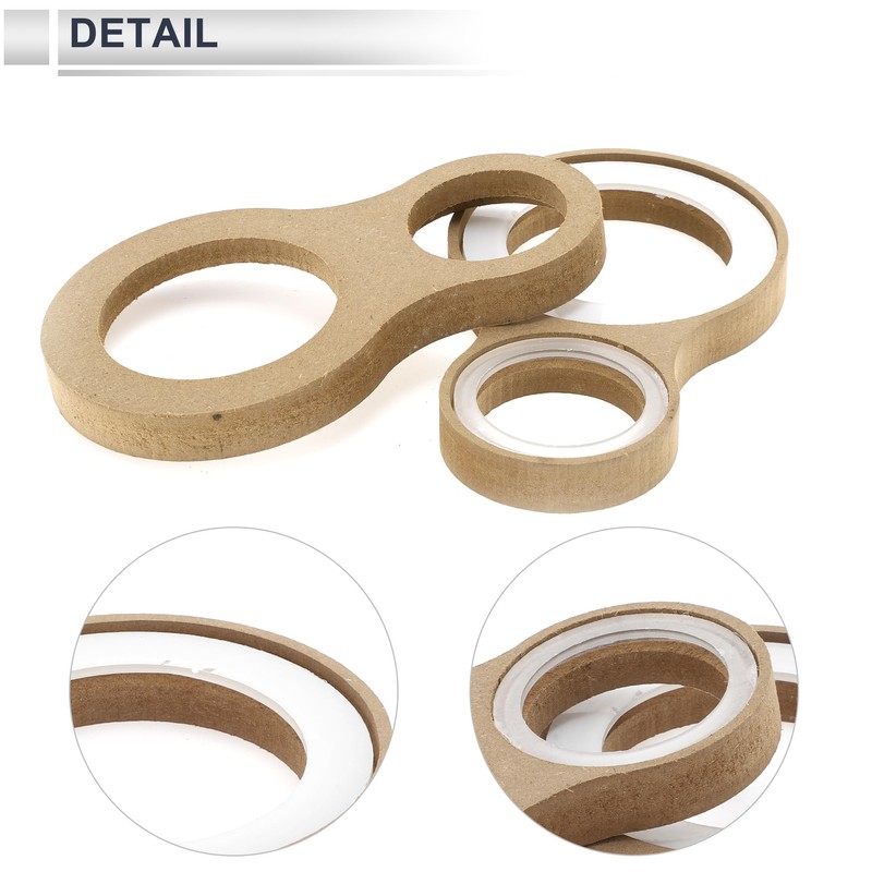 RATCHROLL 2セットのユニバーサルスピーカースペーサーリングアダプター、デュアルリング、2"用、4"用、スピーカーマウントスペーサーブラケットリング、アクリルウォッシャー付き、ブラウンウッド