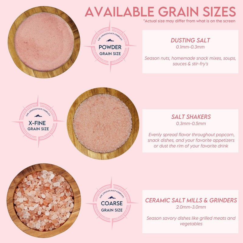LA SALT CO Kashmir 2.5 Lbs Pink Himalayan Salt Jar,