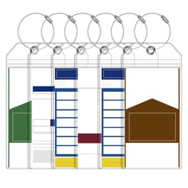 6 Pack 7.72"*3.62" Cruise Ship Essentials, Wide Waterproof Luggage Tags for Suitcases, Reusable Luggage Tag for Carnival, for Princess, for MSC, for NCL, Cruise Accessories, Cruise Luggage Tag Holder