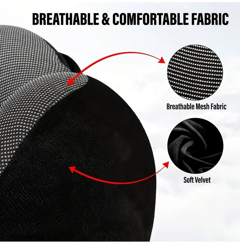 Memory Foam Hooded U-Shaped Travel Pillow – Detachable Cover for