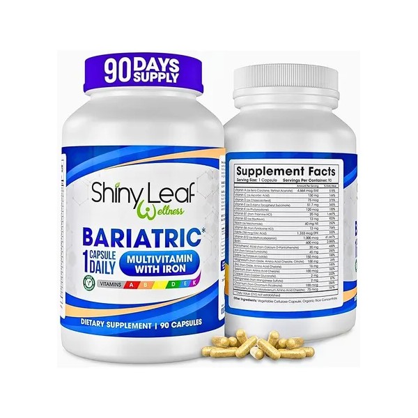 Shiny Leaf Multivitaminico Bariatrico Cirugia Bariatrica Completo 3 meses con