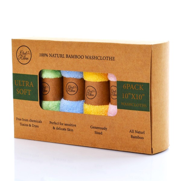 Pack of 6 Ultra-Soft Bamboo Fiber Face Towels