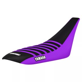 Yamaha YFZ 450 Gripper Seat Cover 2004-2013   PURPLE/BLACK/PURPLE ribs LOGO #200