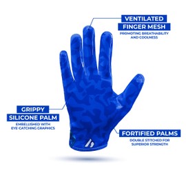 Repsters RPG1 Football Gloves - Adult & Youth Sizes (Admiral, Adult - Medium)