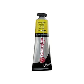 Daler-Rowney Georgian Oil Paint Primary Yellow 38ml Tube - Art Paints for Canvas Paper and More - Oil Painting Supplies for Artists and Students - Artist Oil Paint for Any Skill Set