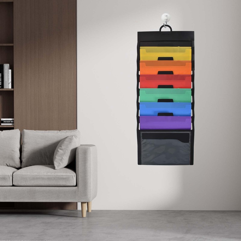 Colexy Hanging Wall File Folder Organiser, A4 Cascading Magazine Chart