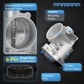 Marsram Throttle Body Assembly fit for Ford F150 Lincoln, Explorer, Edge Flex Mustang Taurus, 2015-2018 Transit-150 250 350 HD, MKS, Continental MKX MKZ MKT, Replacement OE# AT4Z9E926A AT4Z9E926B