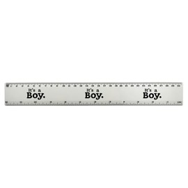 'It's A Boy ' 30cm (12 Inch) White Plastic Ruler (RL00089584)
