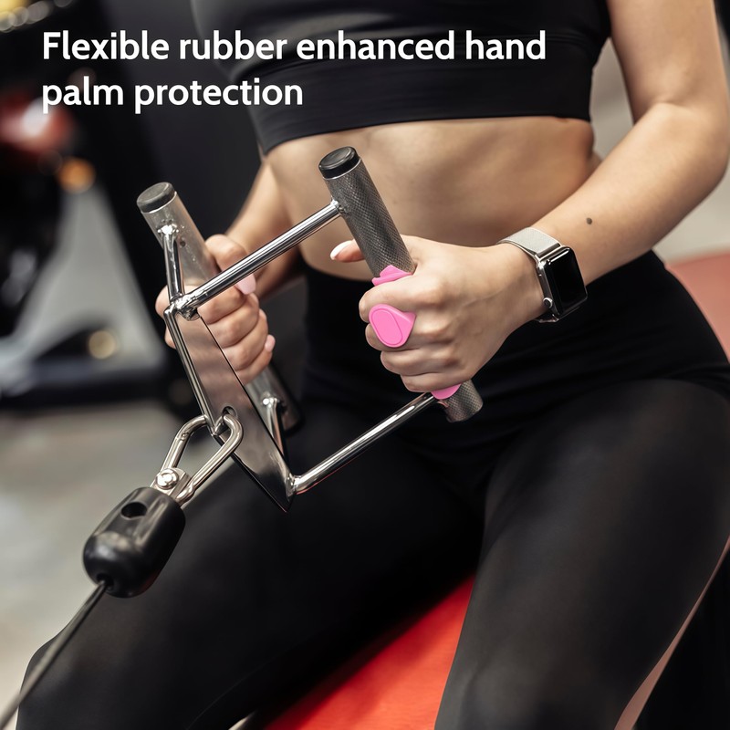 Rubber Gym Grips Fingerless Workout Grips - Ergonomic Rubber Hand