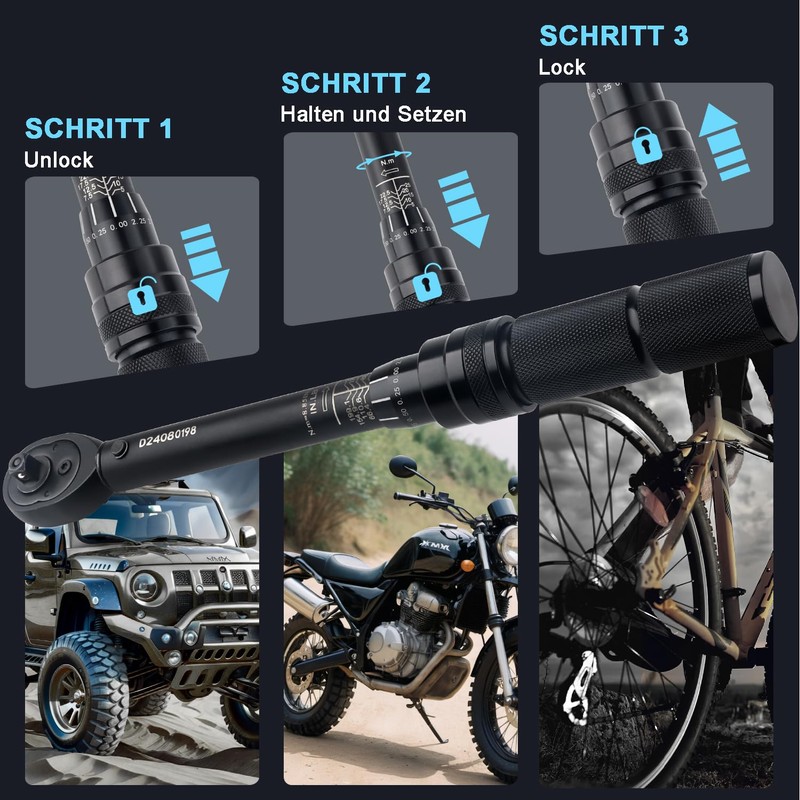 Awang Torque Wrench 1/4 inch, 5-25 Nm Torque Wrench Bicycle