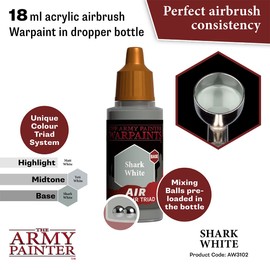Warpaints: Acrylics: Air Shark White – 1x 18ml Acrylic Paint by The Army Painter Hobby Paint – Dungeons and Dragons Miniatures, Warhammer 40K Miniatures, Models – TTRPG D&D DND