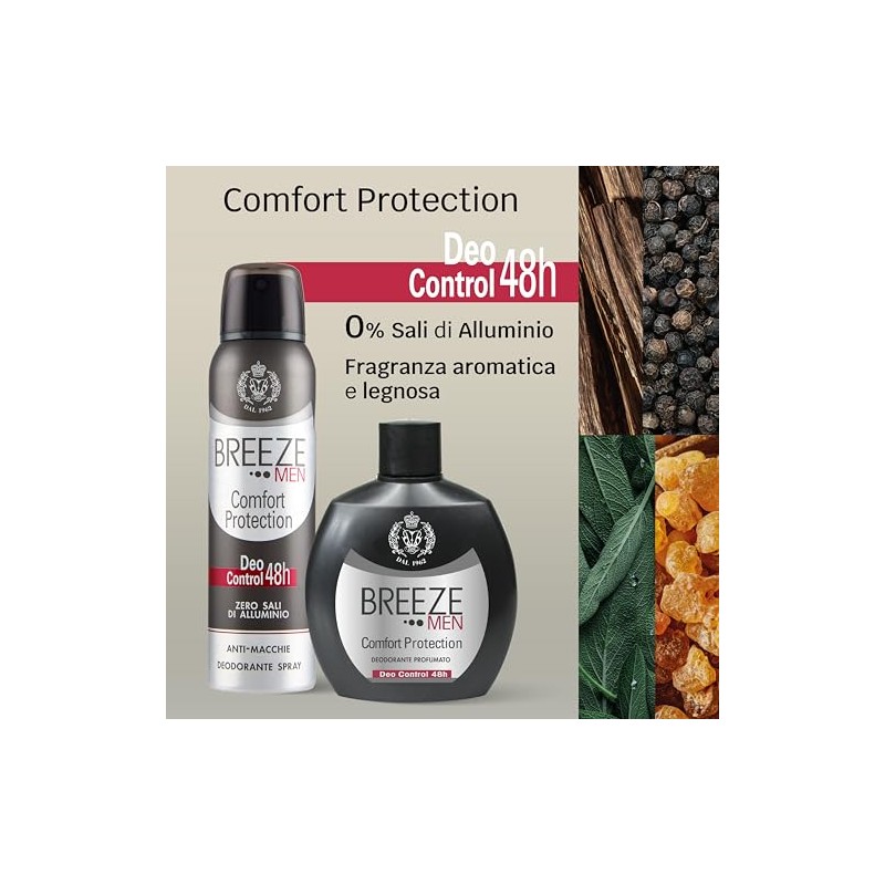 BREEZE | Deodorante Squeeze Comfort Protection, Breeze Men, 100ml