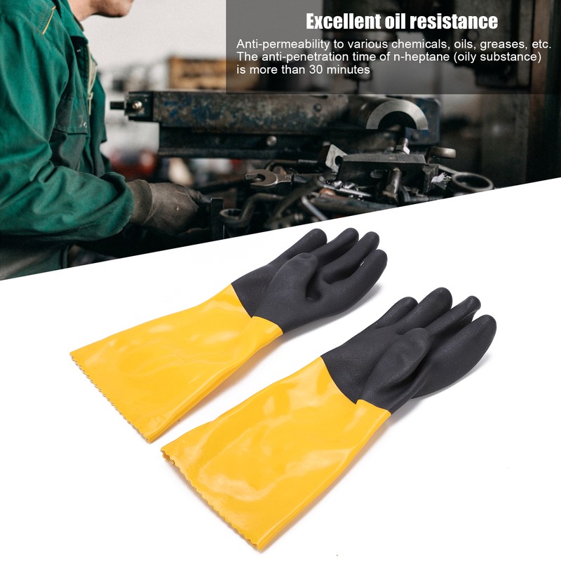 PVC Coated Protective Gloves Lengthening Seamless Wear Resistance Gloves for