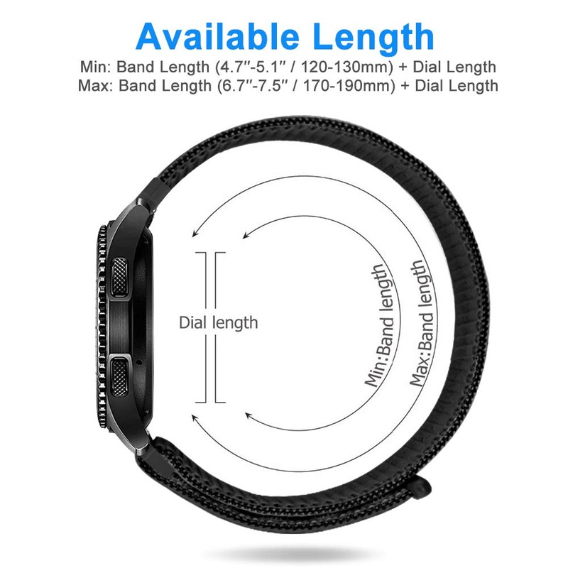 Runostrich Watch Band, 0.8 inch (20 mm), 0.9 inch (22