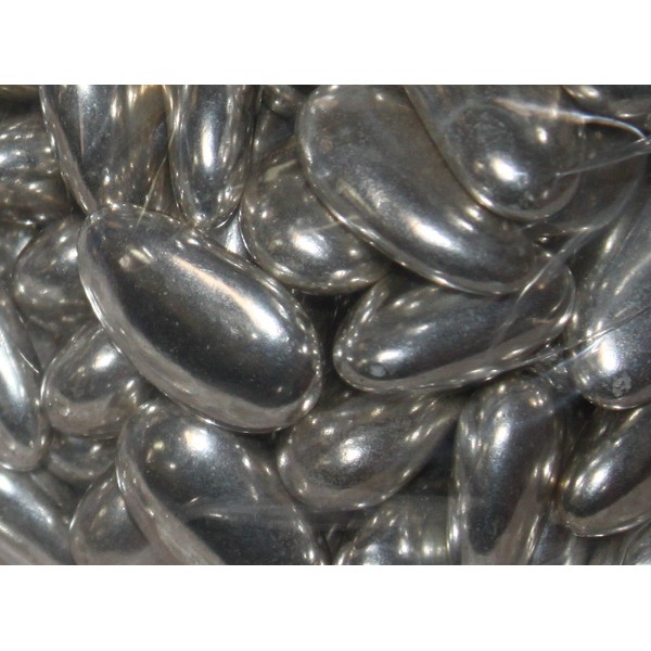 Decorative Silver Dragees, Oval Almond, approx. 2oz