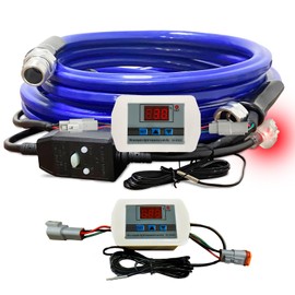 Cupohus Heated Water Hose for RV 15FT Drinking 6.0 Upgrade, Replaceable Digital Display Thermostat, Antifreeze Protection Down to -45℉ for Winter, Electric Camper Garden Hose Insulation Heater