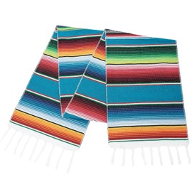 SAJOO Mexican Table Runner 14x108 Inches Mexican Party Decoration Table Runner for Cinco de Mayo Large Rainbow Table Runners for Fiesta Party