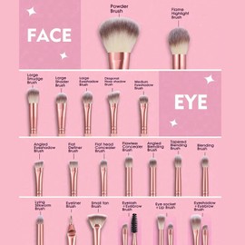 42Pcs Makeup Tool Set with Makeup Brush, Makeup Sponge, Powder Puffs, Face Wash Puffs, Headband &Wristband,Brush Cleaner Mat &Makeup Bag, Multi-functional Makeup Tool Kit for Beginner & Professional