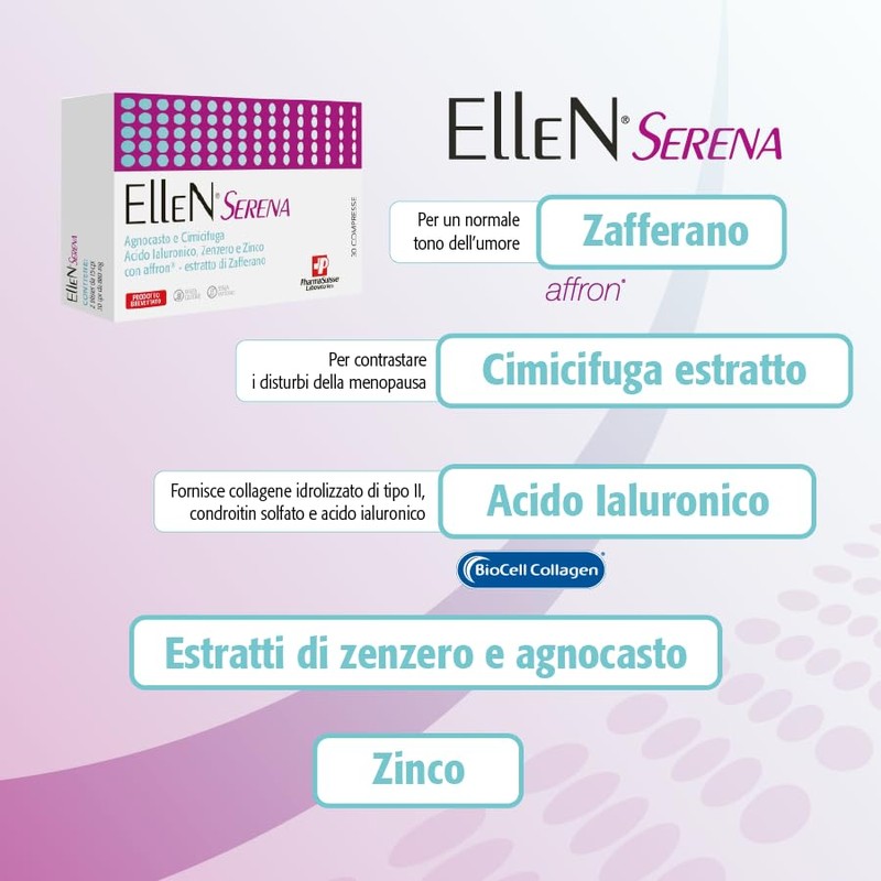 Ellen Serena Integratore Alimentare per Donne in Menopausa - a