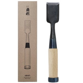 KAKURI Japanese Wood Chisel for Woodworking 1-3/8" (36mm), Made in JAPAN, Professional Wood Chisel Oire Nomi (Hand Forged), Japanese White Steel No.2 Blade, White Oak Wood Handle