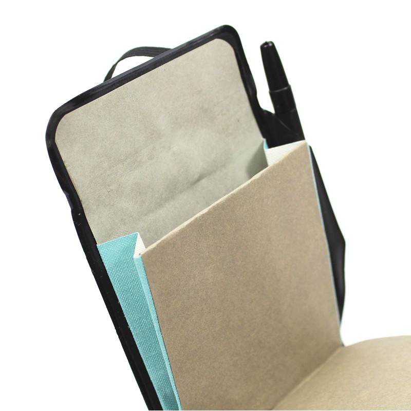 Silvine Elasticated Pocket Notebook with 80 Pages and Durable PVC