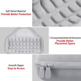 Aenllosi für JBL Charge 6 Bluetooth-Lautsprecher Hartschalen-Tragetasche mit Schulterriemen, Weiß, nur Tasche