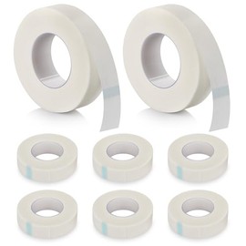 AHHALFFY 8 Rolls Medical Tape 1.25 cm × 9.14 m, Micropore Tape Breathable Nose Tape Nose Tape Eyelash Tape Non-Woven Fabric Medical Tape for Wound Eyelash Extensions