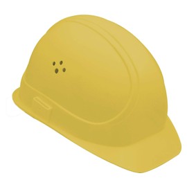 Voss Construction Hard Hat, Helmet, Inap Master 6 Polyethylene, Yellow, 11401016