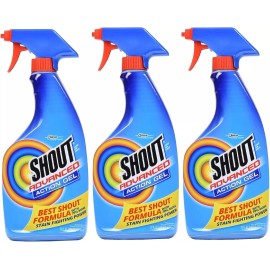SHOUT 3-Pack Shout Advanced Laundry Stain Remover Gel, Breaks Down 100+ of Stains 22oz