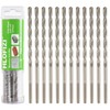 HLOFIZI 3-Flat 3/16"x6" Masonry Bits, 12 Pack