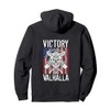 Victory or Valhalla American Flag Image Pullover Hoodie