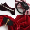 Women's Velour Ribbon Barrette, Large, Cute, Stylish, Hair Accessory, 03.