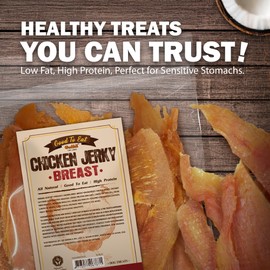 Gootoe Chicken Breast Jerky Dog Treats – All Natural, Hypoallergenic & Grain-Free, High-Protein, Healthy, Easily Digestible, Reseal Value Bag, 1 lb (Pack of 1)