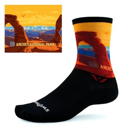 Swiftwick - VISION SIX Impression, Parks Edition, Running and Cycling Socks (Arches, Large)