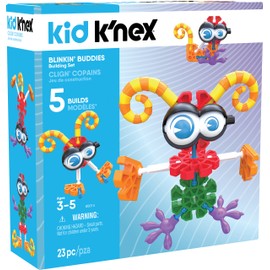 Kid K’NEX Blinkin’ Buddies Building Set for Ages 3 and Up, Preschool Educational Toy, 23 Pieces