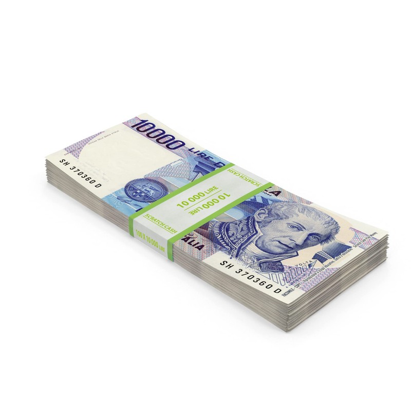 Scratch Cash 100 x 10,000 Lira Play Money (Real Size)