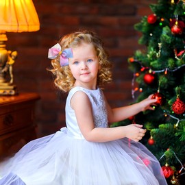 Eyegla Hair Bows For Girls 5 Inch Bow Hair Clips Girl Hair Bows For Hair Grosgrain Ribbon Hair Accessories Pack of 18 Color