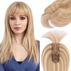 Hairro Human Hair Toppers For Women Wispy Air Bangs 3D